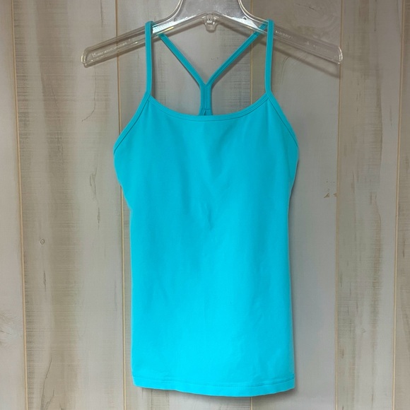 Lululemon Blue Racerback Built In Bra Tank Top Sz S - Picture 1 of 3
